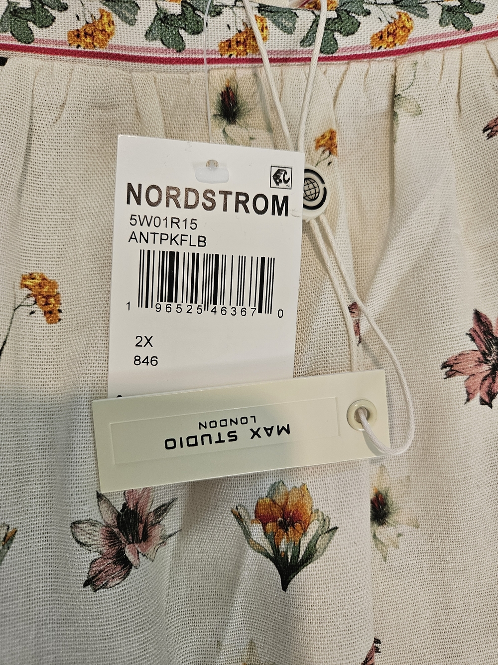 NWT Max Studio Floral Midi Skirt Plus Size 2X Cottagecore Feminine Bohemian - Picture 5 of 10